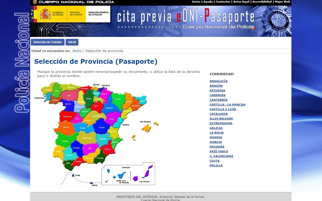 Elige la oficina y la fecha para pasaporte