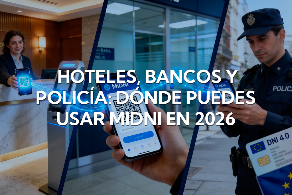 Hoteles, bancos y policía: dónde puedes (y podrás) usar MiDNI en 2026